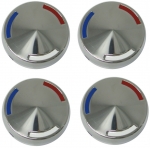 EC123S CAP SET-KNOCK OFF WHEEL SPINNER-POLISHED STAINLESS STEEL-USA-4 PIECES-63-66