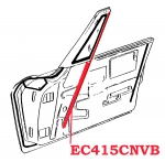 EC415CNVB CHANNEL-DOOR-FRONT WINDOW-CURVED-CONVERTIBLE-PAIR-63-67