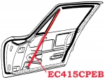 EC415CPEB CHANNEL-DOOR-FRONT WINDOW-CURVED-COUPE-PAIR-63-67