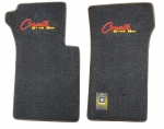 Click Here For Full Product Info EC974LCS MAT SET-FLOOR-80-20 LOOP-EMBROIDERED CORVETTE STINGRAY LOGO-COLORS-PAIR-63-67