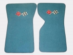 Click Here For Full Product Info E14836LF MAT SET-FLOOR-80-20 LOOP-WITH EMBROIDERED CROSS FLAGS LOGO-COLORS-PAIR-68-69