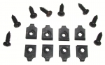 E10558 SCREW AND U-NUT SET-WASHER GRILL-16 PIECE-1963-67