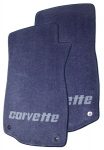 E1176S MAT SET-FLOOR-LLOYD'S VELOURTEX-WITH EMBROIDERED SILVER SCRIPT LOGO-COLORS-PAIR-76-79