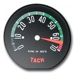 E13128 FACE-TACHOMETER-RED-6500 RED LINE-60