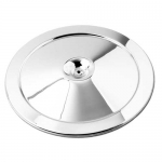 Click Here For Full Product Info E14526 LID-AIR CLEANER-FLASH CHROME PLATE-WITH CURVED SILK SCREEN-66-69