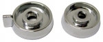 E1864 SPACER SET-RADIO VOLUME AND TUNING CONTROL-CHROME FINISH-2 PIECES-66-67