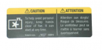 E20661 DECAL-FAN CAUTION-85-96