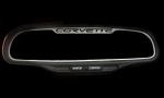 Click Here For Full Product Info E21318 Trim Ring-Mirror-Interior Rear View-Corvette Lettering-Standard or Auto DIM-05-13