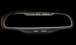 E21318 Trim Ring-Mirror-Interior Rear View-Corvette Lettering-Standard or Auto DIM-05-13