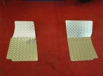 E21409 MAT SET-FLOOR-DIAMOND PLATE-POLISHED ALUMINUM-PAIR-68-82