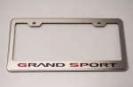 E21655 Frame-License Plate-Corvette Grandsport Lettering-Stainless Steel