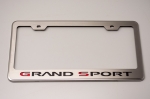 Click Here For Full Product Info E21655 Frame-License Plate-Corvette Grandsport Lettering-Stainless Steel