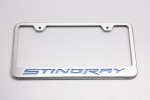 E21818 Frame-License Plate-C7 Corvette Stingray Lettering-Carbon Fiber Inlay-7 Colors Available