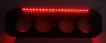 E21828 Panel-Exhaust-Stock Exhaust-Black Stealth-Stainless Steel-With Red LED-14-17