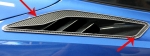 E21838 Vent Cover Set-Rear Quarter Vents-Z06 Style-Carbon Fiber-Stainless Steel Trim-Pair-14-17