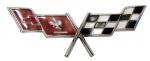 Click Here For Full Product Info E2949 SEE E16229 OE E16230-EMBLEM-FRONT SIDE FENDER-CROSS FLAGS-EACH-77L-79