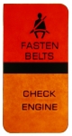 E6428 LENS-FASTEN SEAT BELTS-WARNING-CHECK ENGINE-80-82