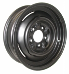 E6605 WHEEL-15 x 5-3 1-2 BACK SPACING-POWDER COATED SATIN BLACK-EACH-56-62