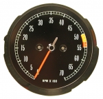E6879NOS TACHOMETER-ASSEMBLY-WITH 5300 RPM RED LINE-NOS-65-67