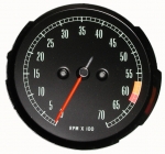 E6881 TACHOMETER-ASSEMBLY-WITH 6000 RPM RED LINE-65-67