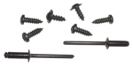 E7606 SCREW AND RIVET SET-HINGE PILLAR WEATHERSTRIP MOUNT-COUPE-8 PIECES-63-67