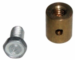 E9304 STOP AND SCREW-HOOD RELEASE CABLE-DECKLID-BRASS-EACH-63-82