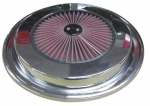 E9944 LID-AIR CLEANER-CHROME-RED FILTER TOP-76-81
