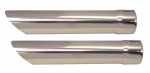 Click Here For Full Product Info EC182 EXHAUST TIPS-POLISHED STAINLESS STEEL-WITH WELD & PART NUMBER-PAIR-63-67
