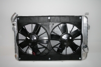 E11626 RADIATOR AND FAN COMBINATION-MANUAL-SMALL BLOCK TO BIG BLOCK UP GRADE-63-65