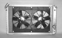 E11633 RADIATOR AND FAN COMBINATION-ALUMINUM-AUTOMATIC-73-76