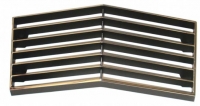 E23206 SEE E12412-GRILLE-FRONT-CENTER-WITH CHROME EDGE-METAL-REPRODUCTION-73