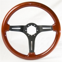 E13433 WHEEL-STEERING-MAHOGANY-BLACK 3 SPOKE-WITH TILT AND TELE-EXC 76-69-82