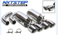 E13439 EXHAUST-NXTSTEP POLISHED T304 STAINLESS STEEL-305 INCH DUAL WALL TIPS-CAT BACK-92-96