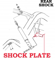 E14281 PLATE-SHOCK-REAR LOWER SPRING-LEFT-60-62