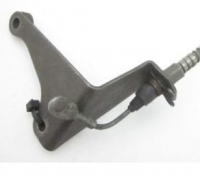 E14724 BRACKET-CABLE INTERLOCK-MOUNTS ON TRANSMISSION-TH400 AUTOMATIC-USA-UN PAINTED STEEL-69-76