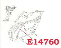 E14760 CHANNEL-FRONT DOOR GLASS ROLLER-USED RECONDITIONED-RIGHT-L69-82