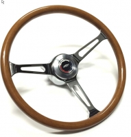 E15296 WHEEL-STEERING-WOOD-VOLANTE VINTAGE SERIES-15 INCH-63-82