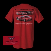 E15551 SHIRT-CORVETTE SETTING THE STANDARD-RED