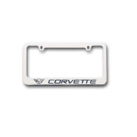 E15722 FRAME-LICENSE PLATE-CORVETTE-CHROME