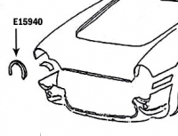 E15940 BONDING STRIP-HEADLAMP BUCKET-WHITE-RIGHT HAND-56-57