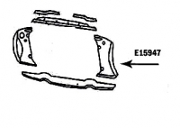 E15947 PANEL-SIDE RADIATOR SUPPORT-WHITE-LEFT SIDE-56-57