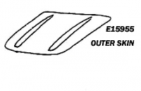 E15955 HOOD-PRESS MOLDED-WHITE-OUTER SKIN-56-57