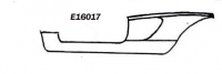 E16017 PANEL-ROCKER WITH SIDE FENDER-PRESS MOLDED-WHITE-LEFT-58-60