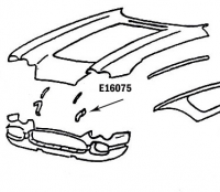 E16075 BONDING STRIP-FRONT PANEL TO SURROUND-INNER-PRESS MOLDED-WHITE-LEFT HAND-58-62