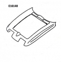 E16148 HOOD SURROUND-PRESS MOLDED-GRAY-65-66