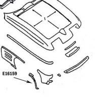 E16159 BONDING STRIP-WHEEL OPENING-PRESS MOLDED-WHITE-RIGHT HAND-63-65