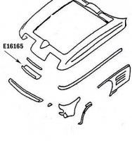 E16165 PANEL-UPPER GRILLE-PRESS MOLDED-GRAY-65-66