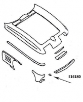 E16180 BONDING STRIP-LOWER PANEL-PRESS MOLDED-BLACK-RIGHT HAND-67