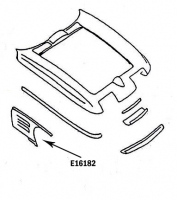 E16182 FENDER-PRESS MOLDED-WHITE-RIGHT HAND-63-64