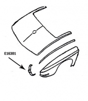 E16301 BONDING STRIP-TAILLAMP-VERTICAL-PRESS MOLDED-WHITE-RIGHT HAND-63